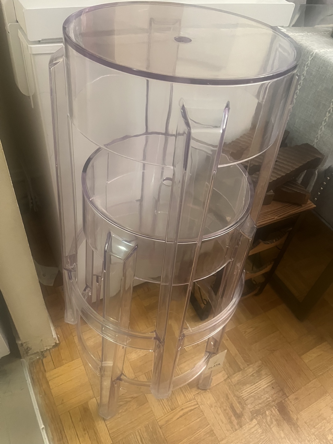 Pair of Clear Bar Stools - photo 3