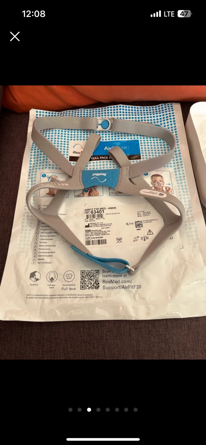 🏈ResMed AirFit F20 Full Face CPAP Mask with Extras image indicator(9)