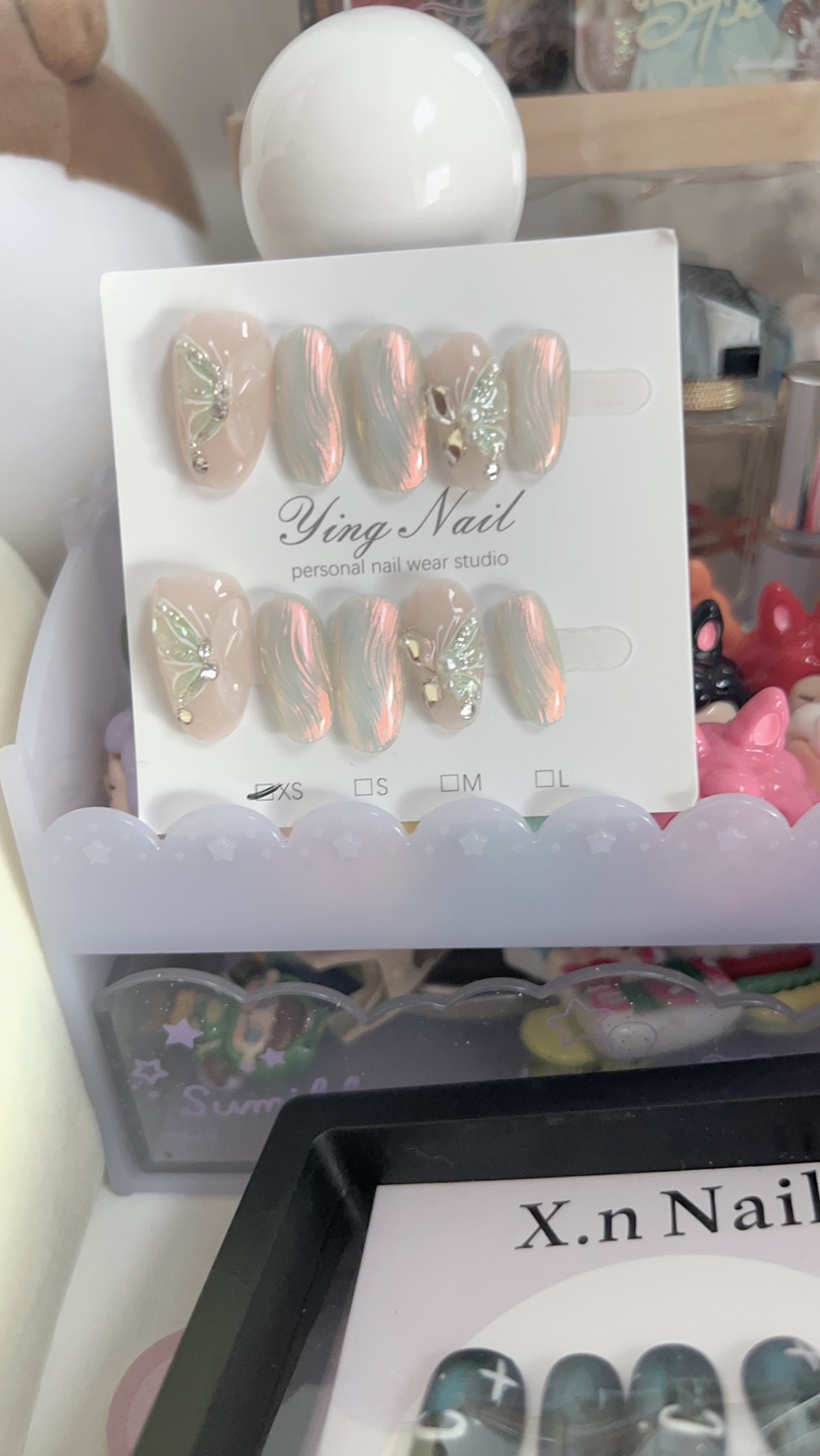 Nail Press-on Nails - Butterfly Design