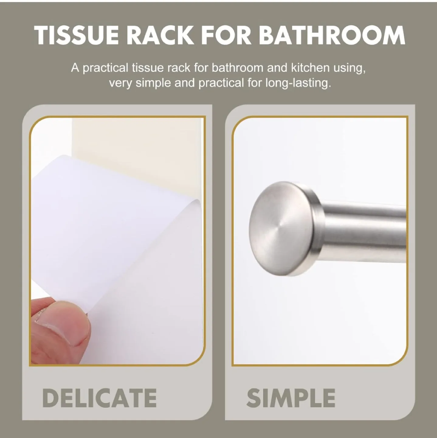 NEW Stainless Steel Towel Rack - Punch-Free Installation image indicator(2)