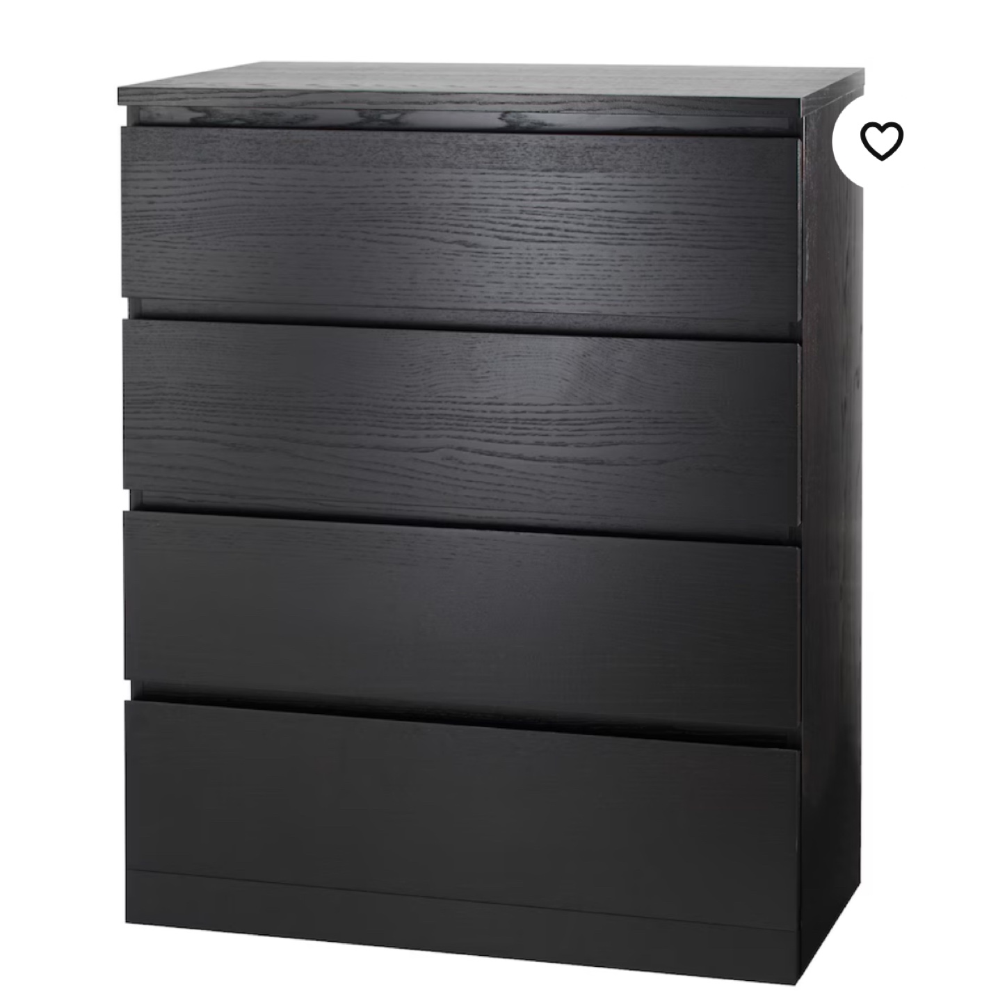 IKEA MALM 4-drawer dresser - Black-brown