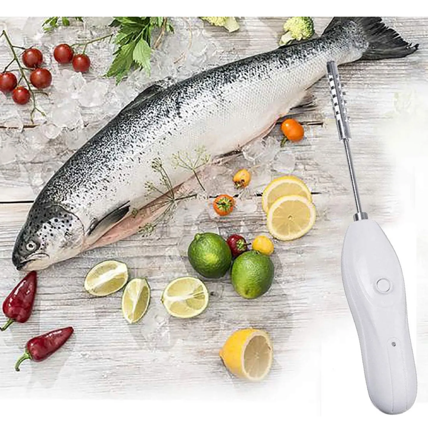 BRAND NEW Electric Fish Scaler and Fruit Corer image indicator(2)