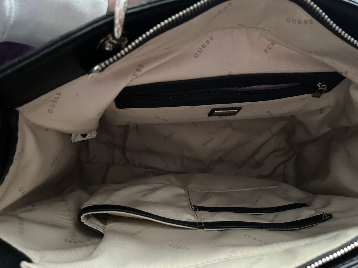 Guess Black Quilted Tote Bag - photo 2
