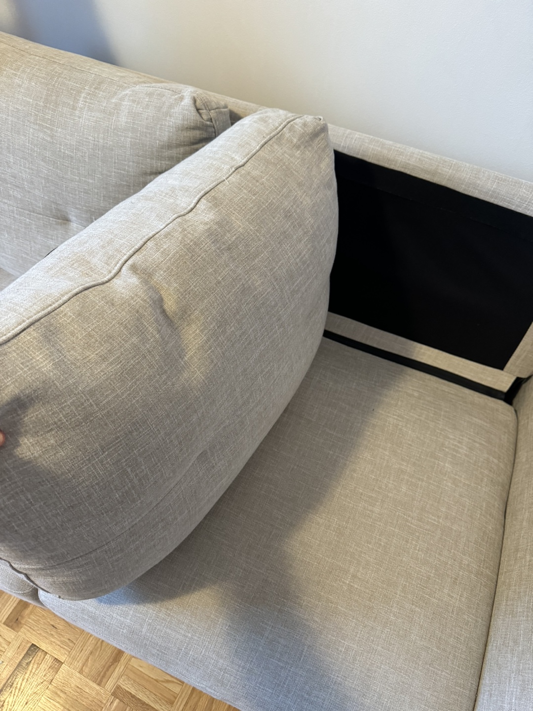 Love Seat - Light Beige Fabric - photo 4