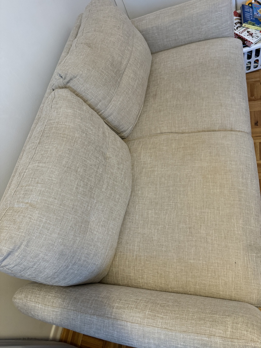 Love Seat - Light Beige Fabric - photo 3