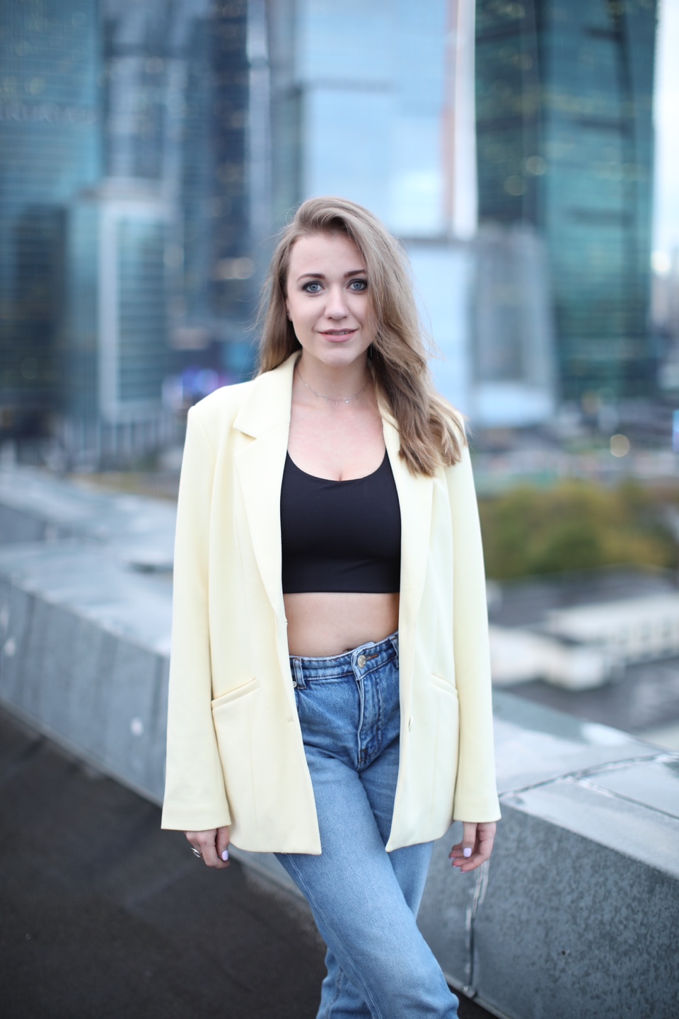 Pale Yellow Blazer Jacket Size 6 - photo 4