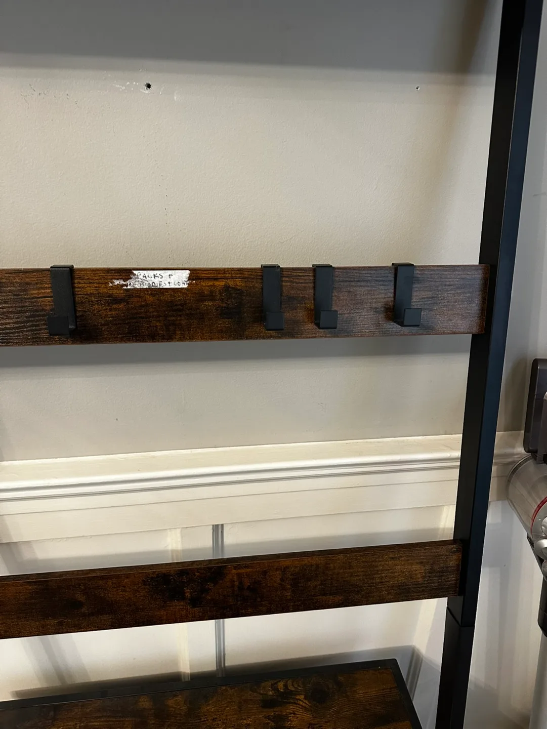 Ladder Shelf with Storage and Hooks image indicator(3)
