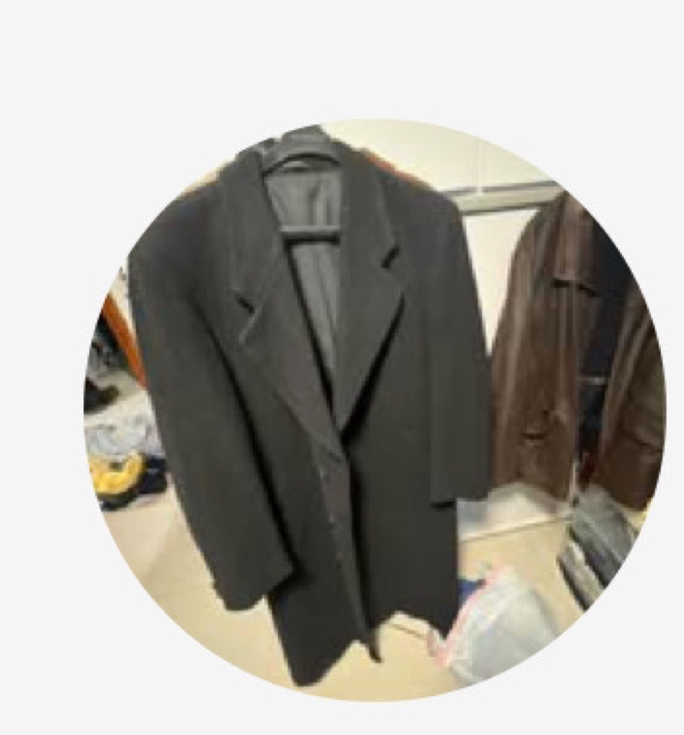 Men's Black Peacoat