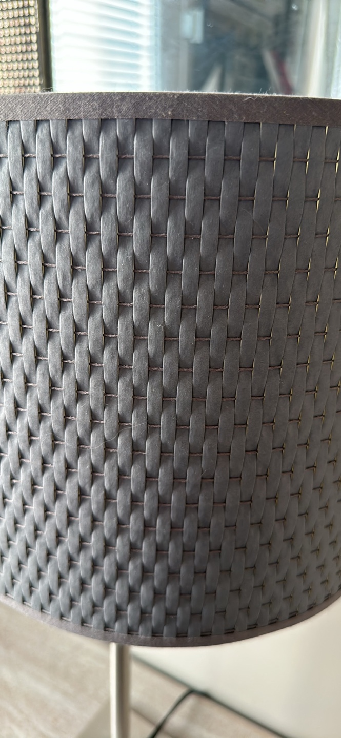 Modern Table Lamp with Grey Woven Shade - photo 2