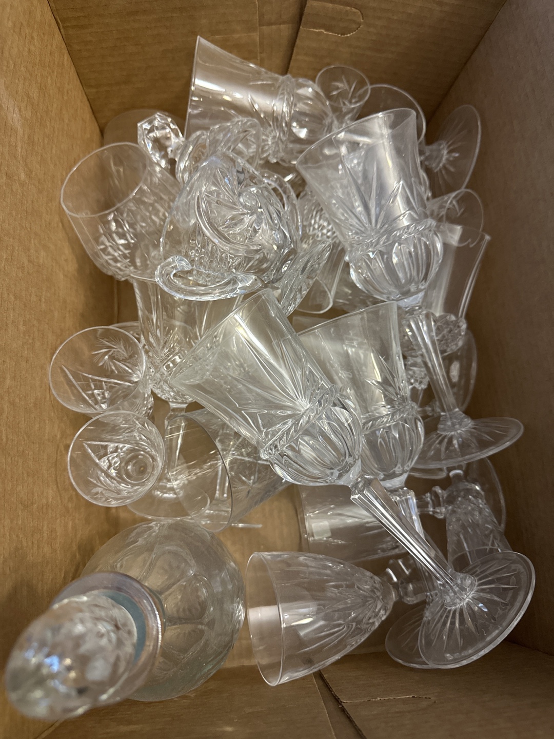 Crystal glassware lot