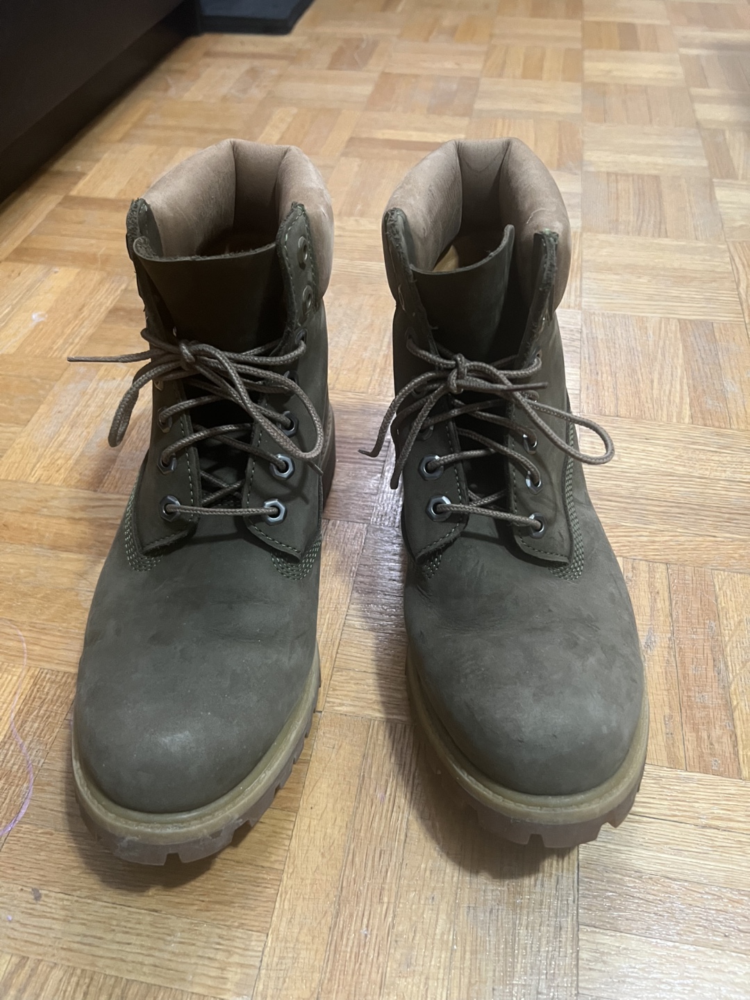 Timberland 6-inch Premium Boots - Olive Green - Men's Size 9M