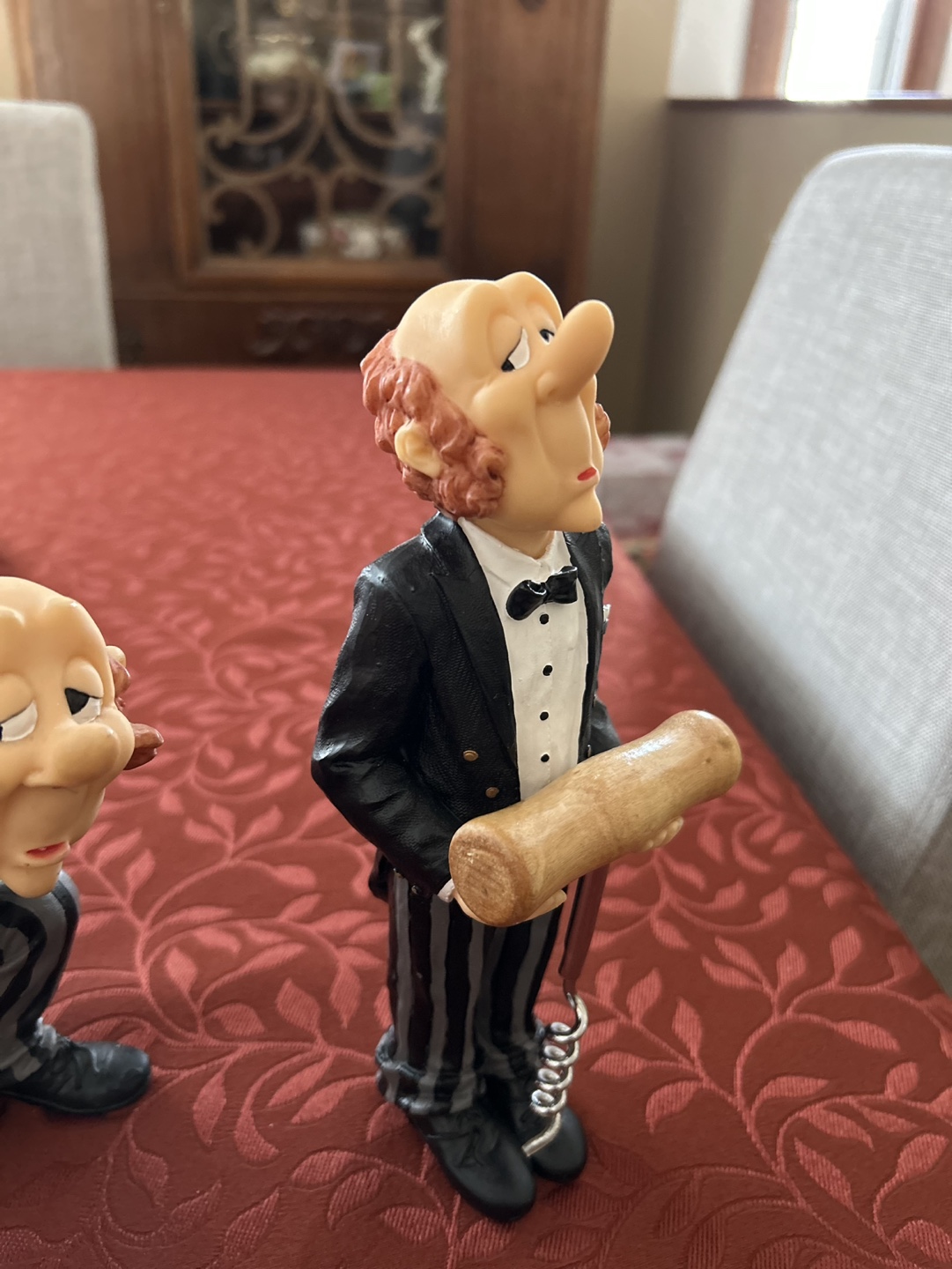 Set of Two Quirky Butlers - Wine Holder and Cork Screw Holder - photo 3