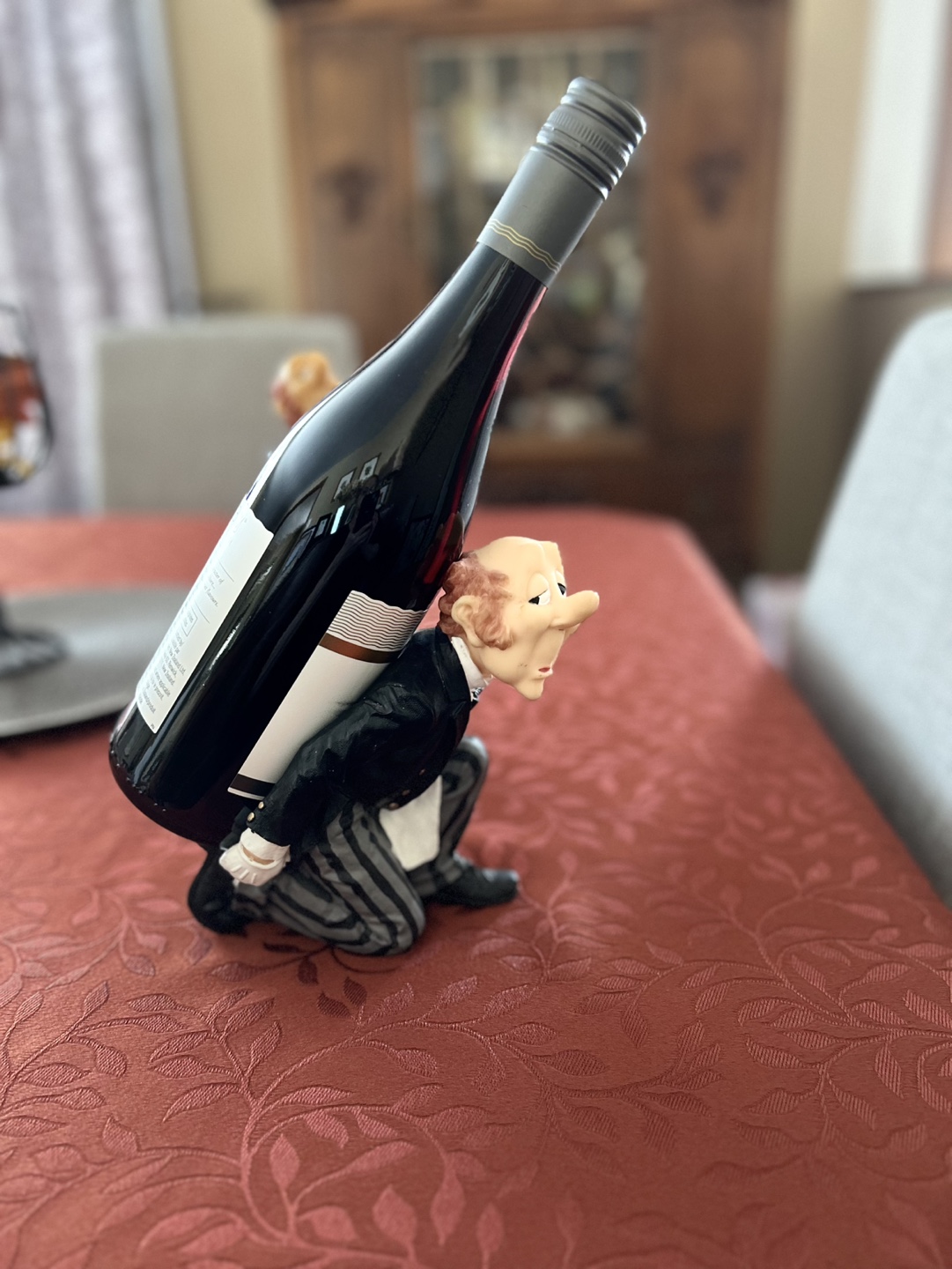 Set of Two Quirky Butlers - Wine Holder and Cork Screw Holder - photo 4