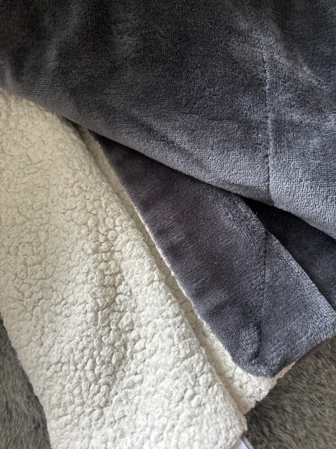 Three Cozy Blankets - Geometric, Leaf, and Solid Grey image indicator(3)