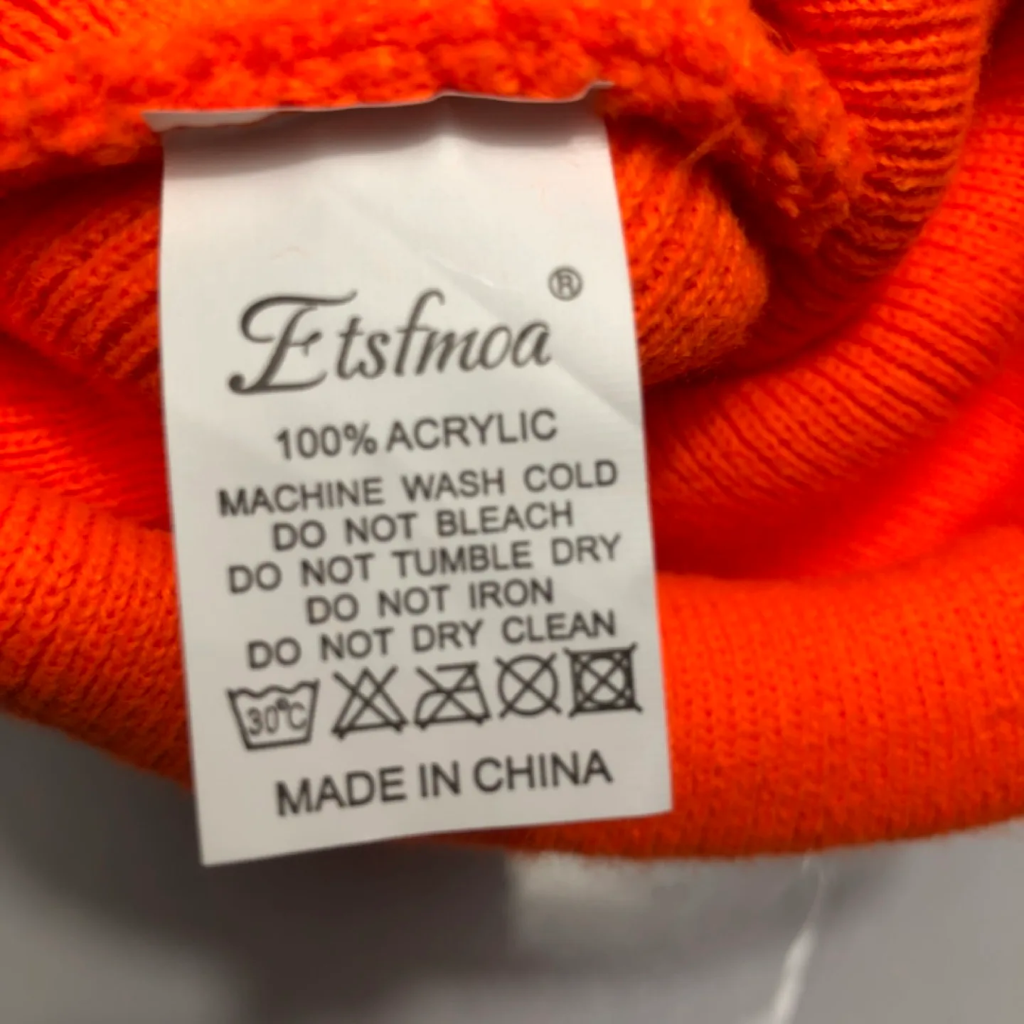 LED Light-Up Orange Beanie - Fits Most Adults image indicator(3)