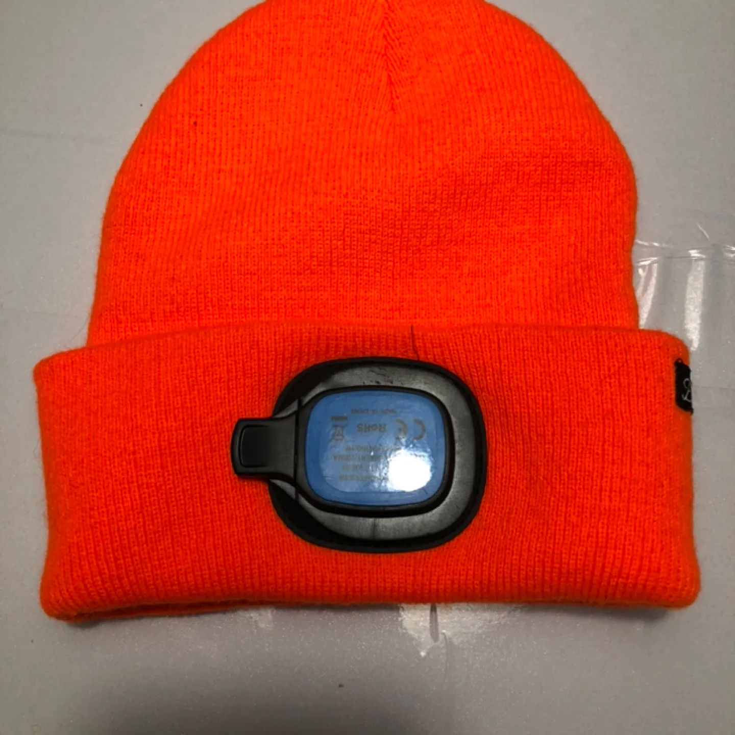 LED Light-Up Orange Beanie - Fits Most Adults image indicator(4)