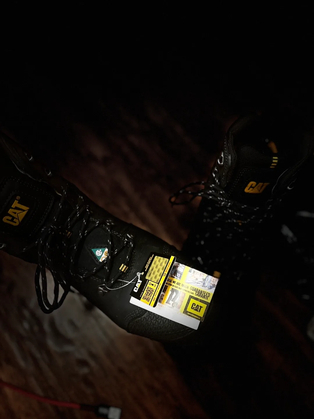 Caterpillar CAT Men's Black Work Boots Size 9 Wide image indicator(2)