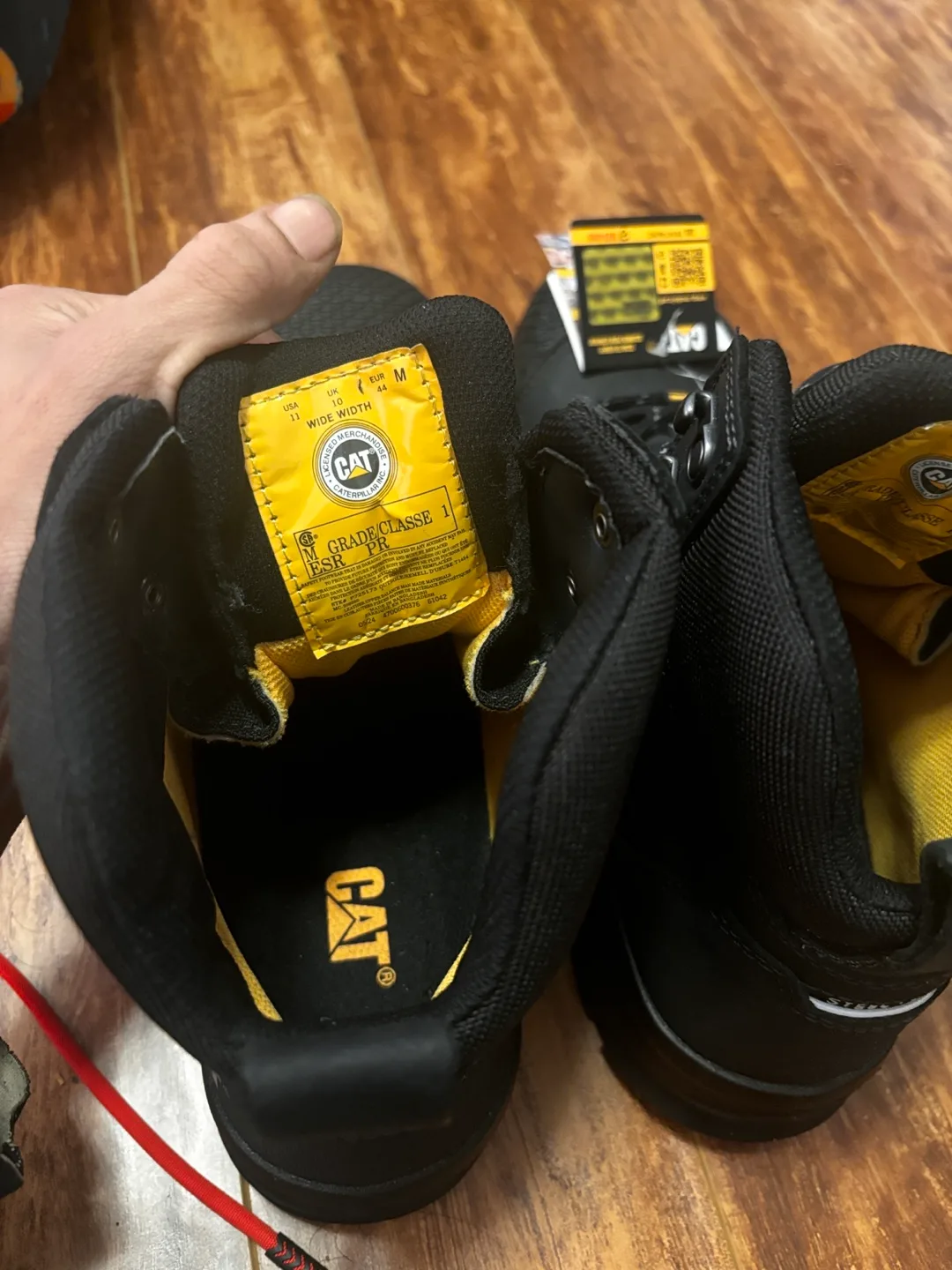 Caterpillar CAT Men's Black Work Boots Size 9 Wide image indicator(3)