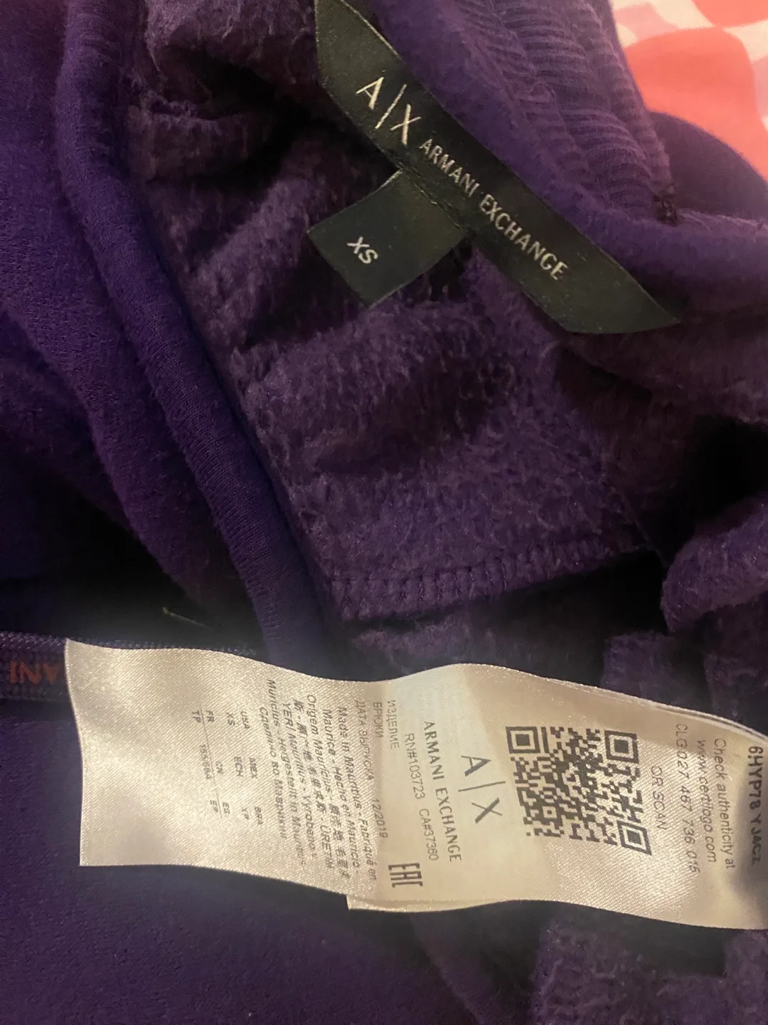 Armani Exchange Purple Joggers - Size XS image indicator(2)