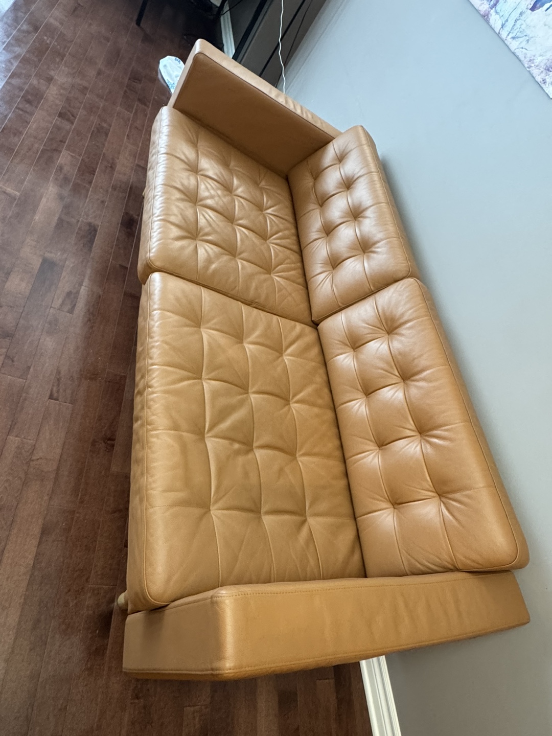 Ikea Leather Sofa - photo 2
