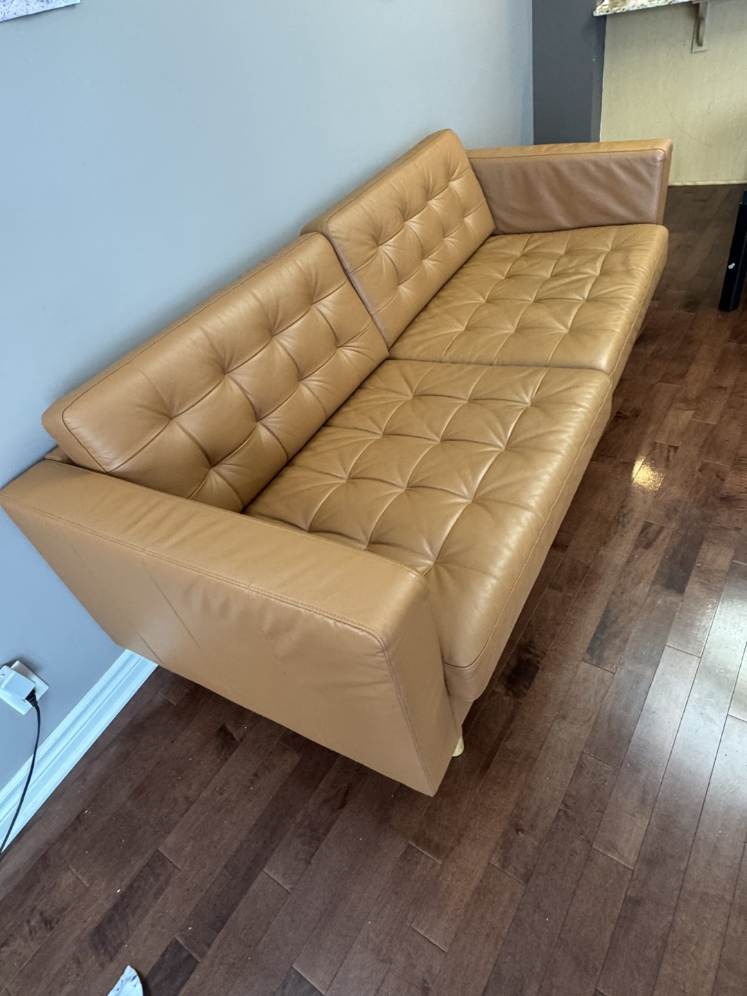 Ikea Leather Sofa - photo 3