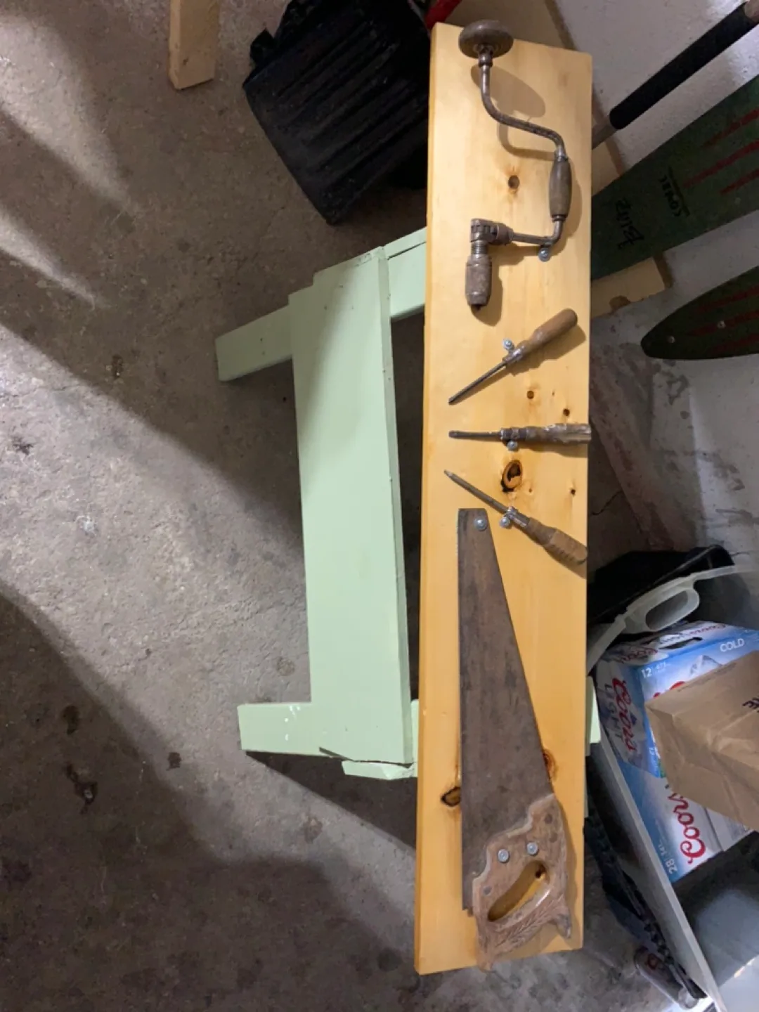 Folk Art-Vintage Hand Tools Wall Hanging image indicator(4)