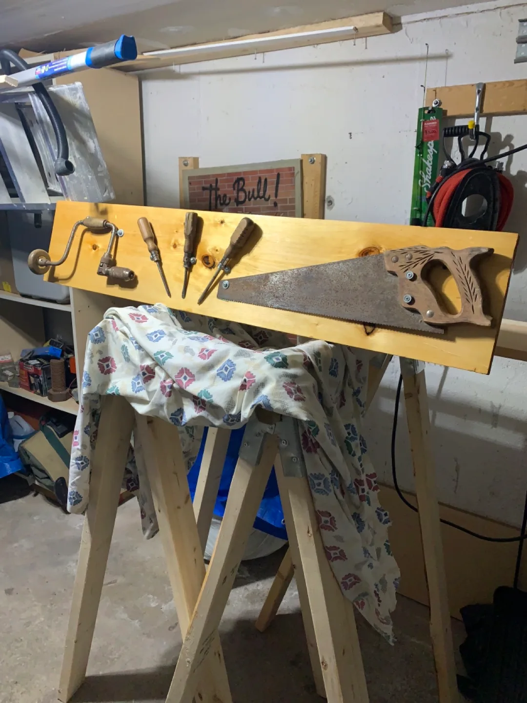 Folk Art-Vintage Hand Tools Wall Hanging image indicator(3)