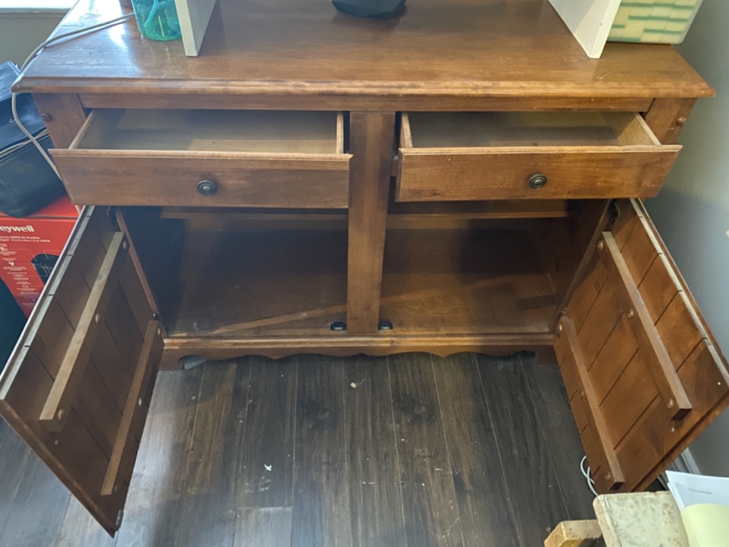 Wooden Storage Cabinet with Drawers - photo 2
