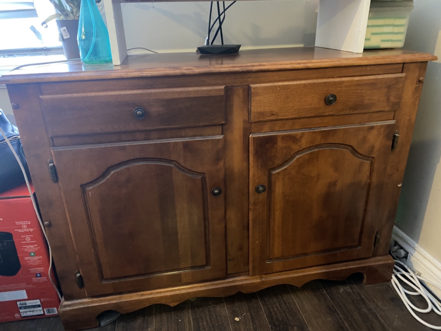 Wooden Storage Cabinet with Drawers