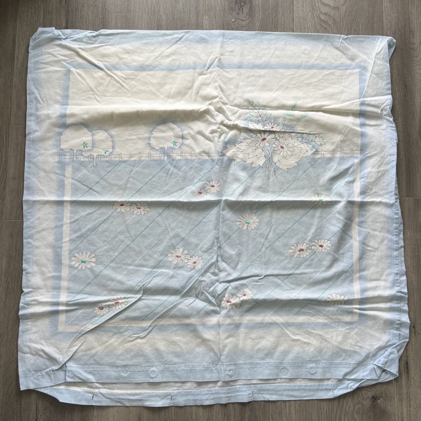 Vintage Floral Euro size Duvet Cover &  Square Pillow Case