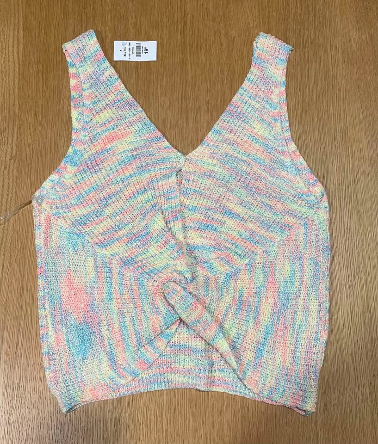 Rainbow Knit Tank Top - Size XL