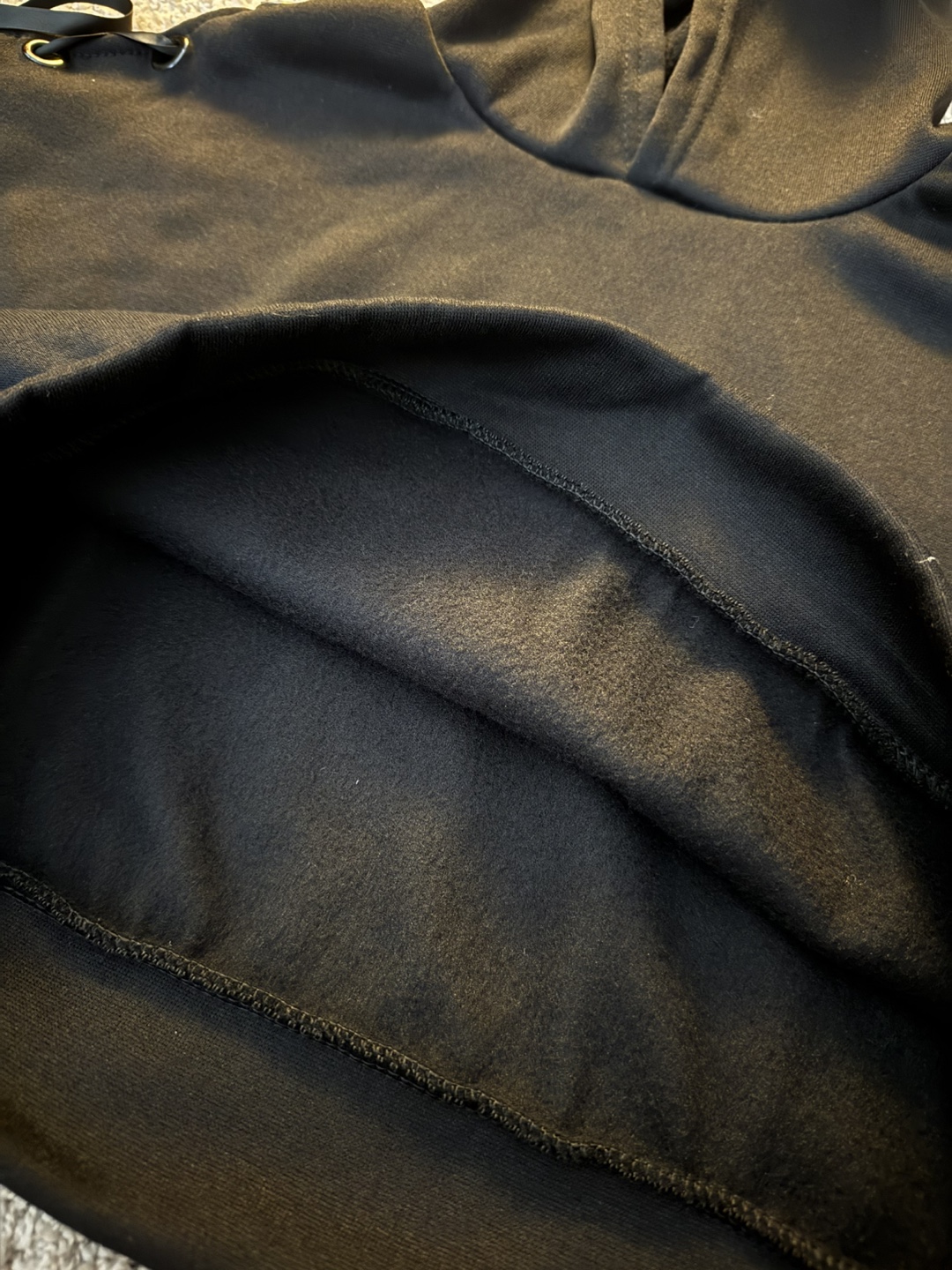 Black Cat Ear Hoodie with Lace-Up Detail - photo 4