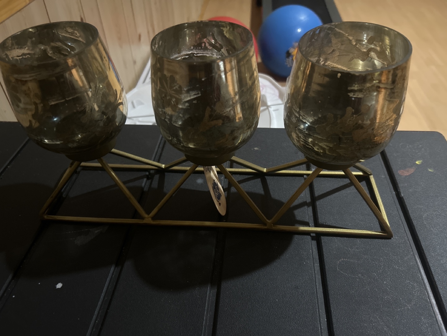Gold Votive Candle Holder Set