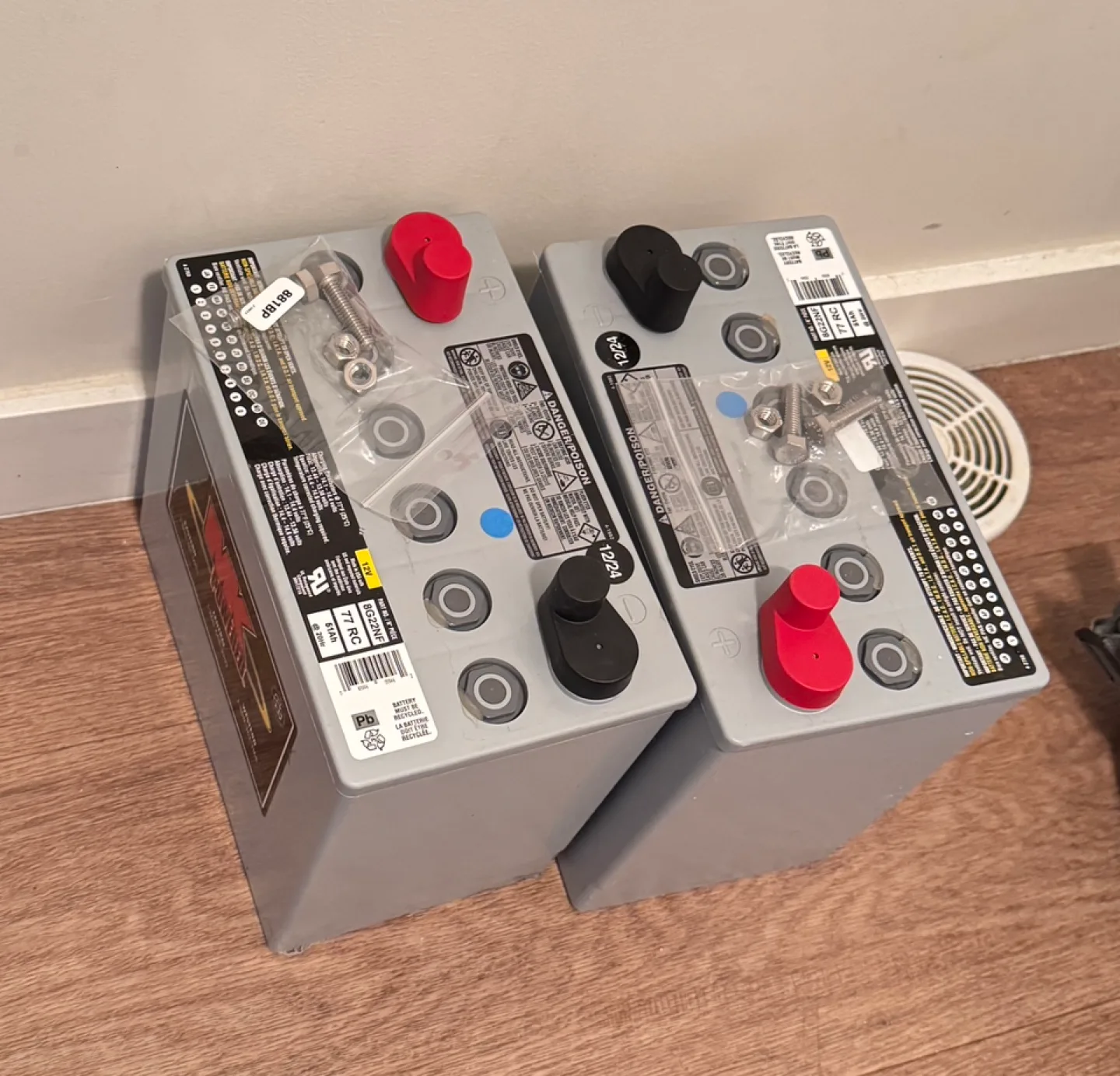 Two 12V 77 RC 8G22NF Batteries thumbnail