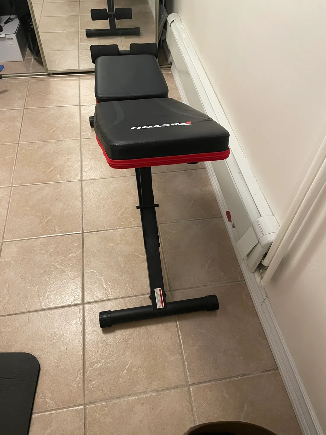 Pasyou Adjustable Weight Bench with Dumbbells image indicator(5)