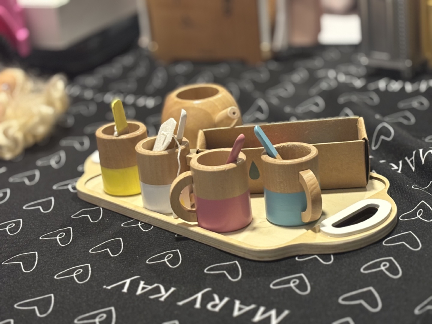 Vilac Wooden Toy Tea Set with Tray