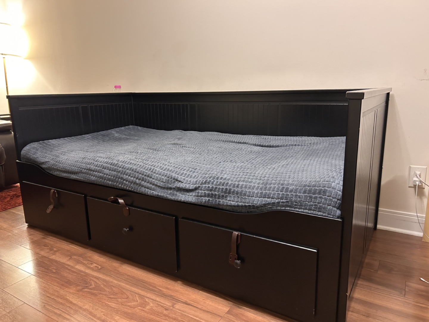 IKEA Hemnes Day Bed with 3 Drawers - Black-Brown