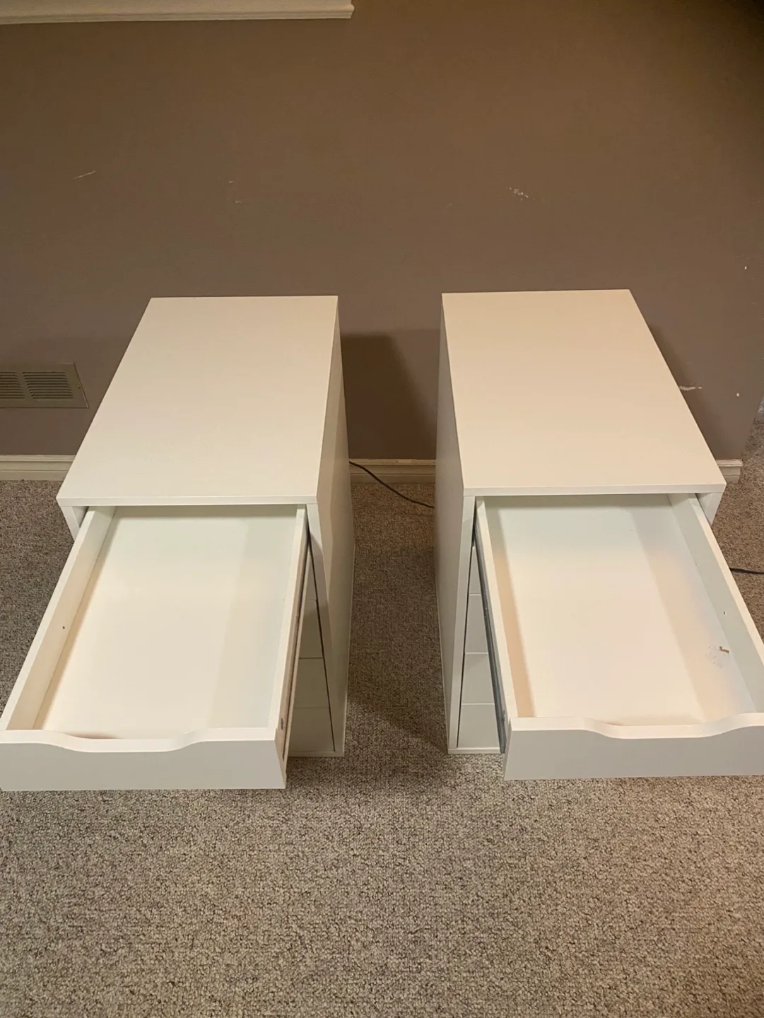 (delivery available) 2 white ikea drawers image indicator(2)