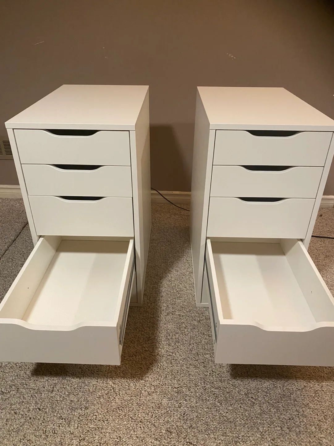 (delivery available) 2 white ikea drawers image indicator(5)