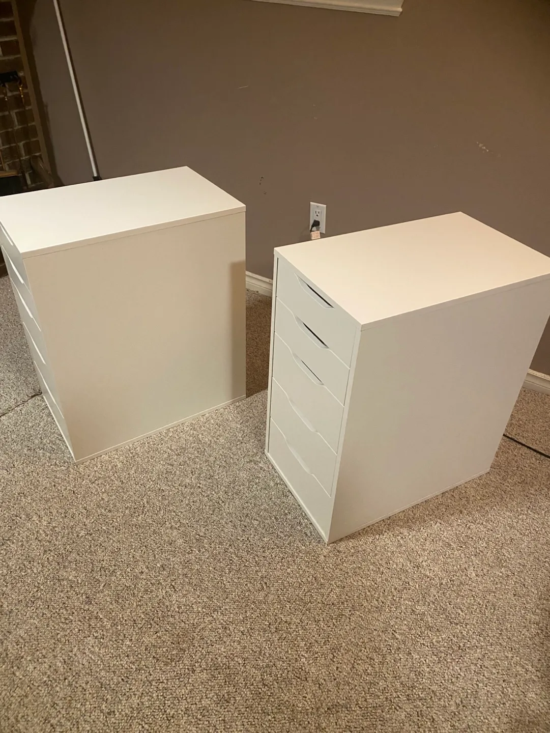 (delivery available) 2 white ikea drawers image indicator(7)
