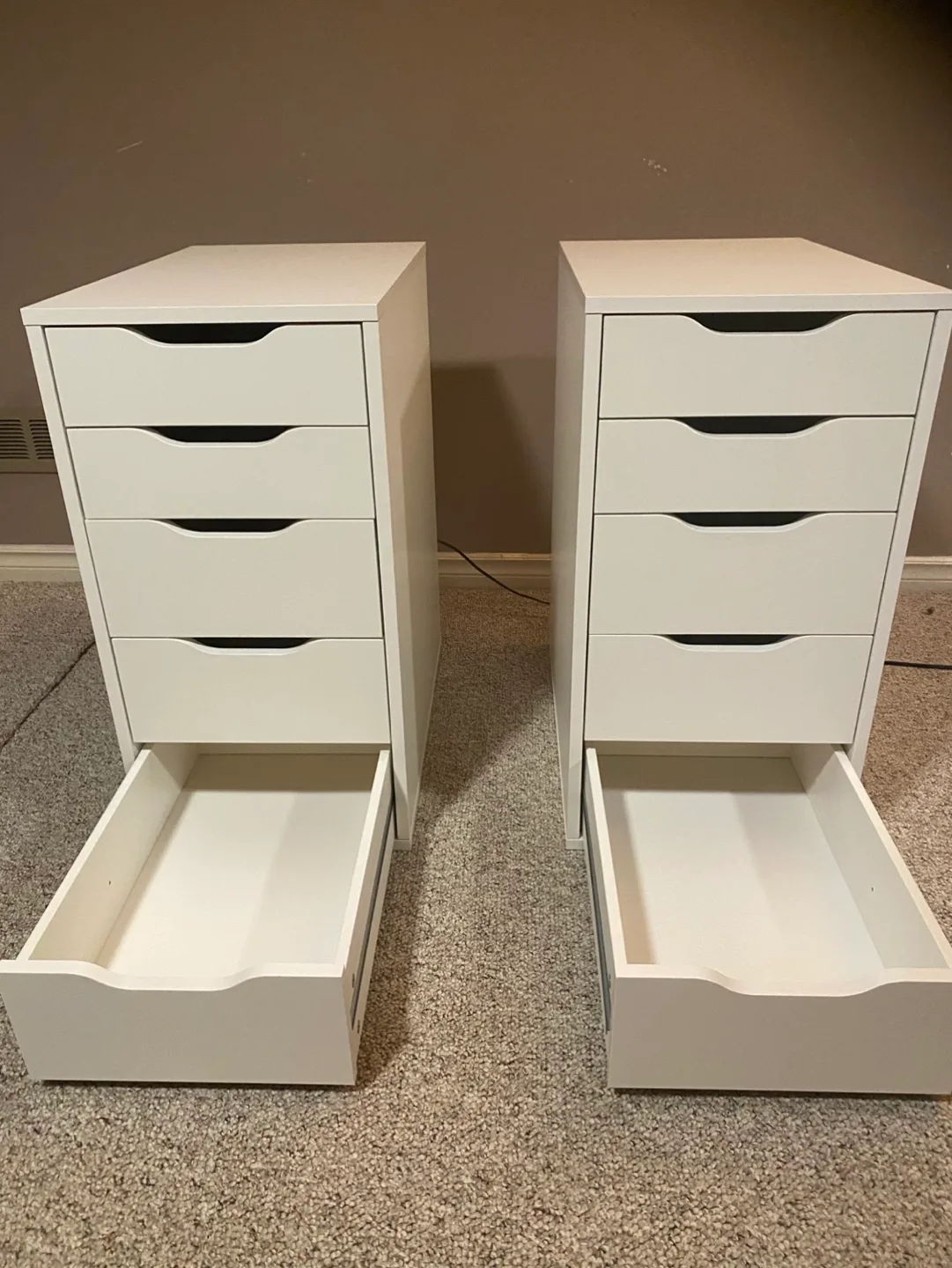 (delivery available) 2 white ikea drawers image indicator(6)