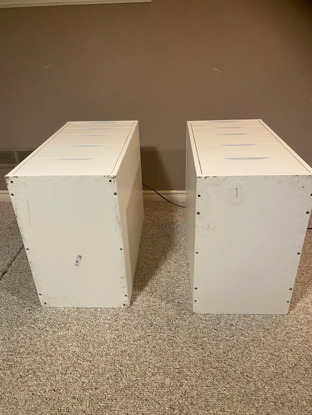 (delivery available) 2 white ikea drawers image indicator(10)
