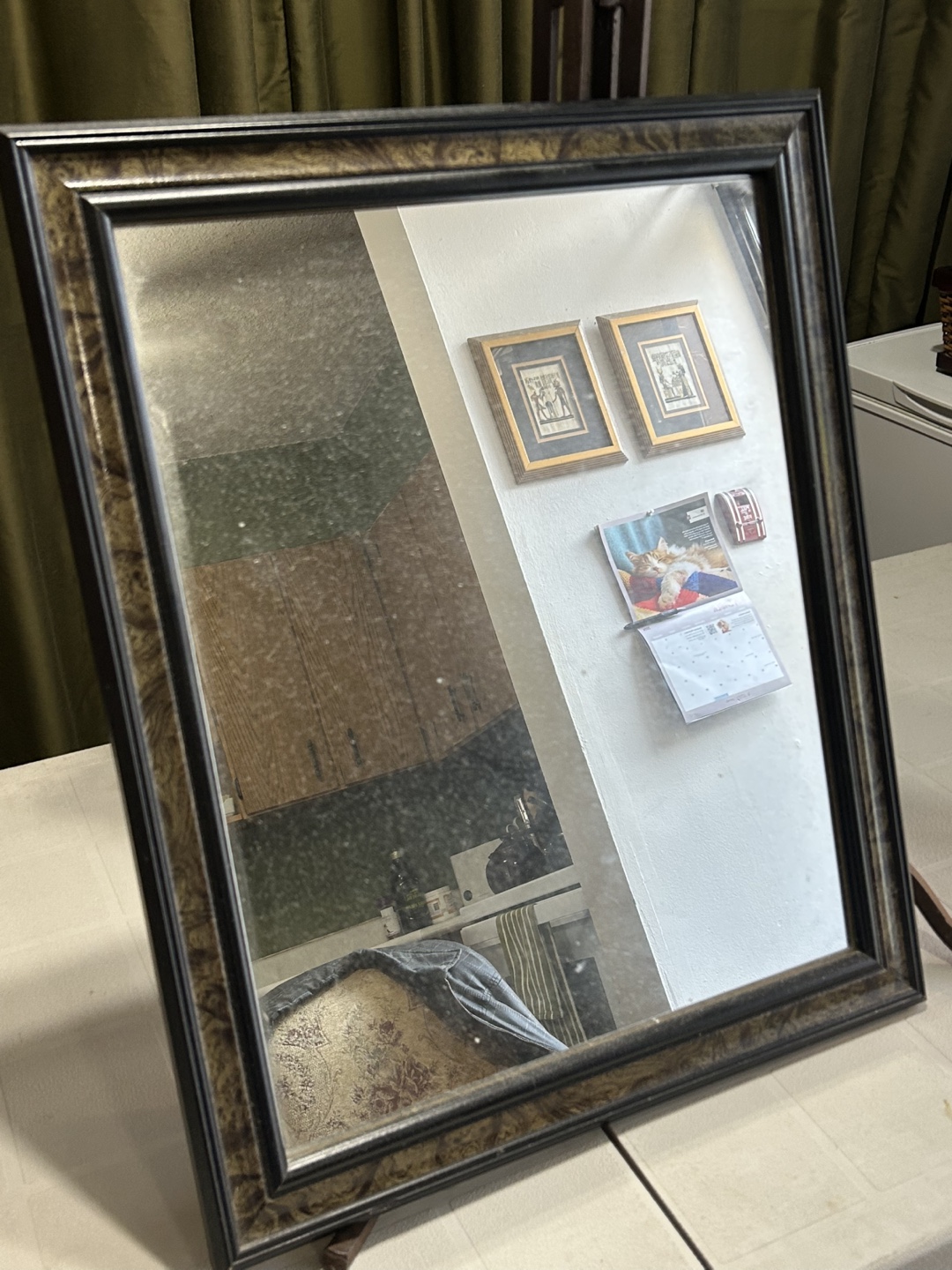 Dark Brown Framed Mirror - photo 2