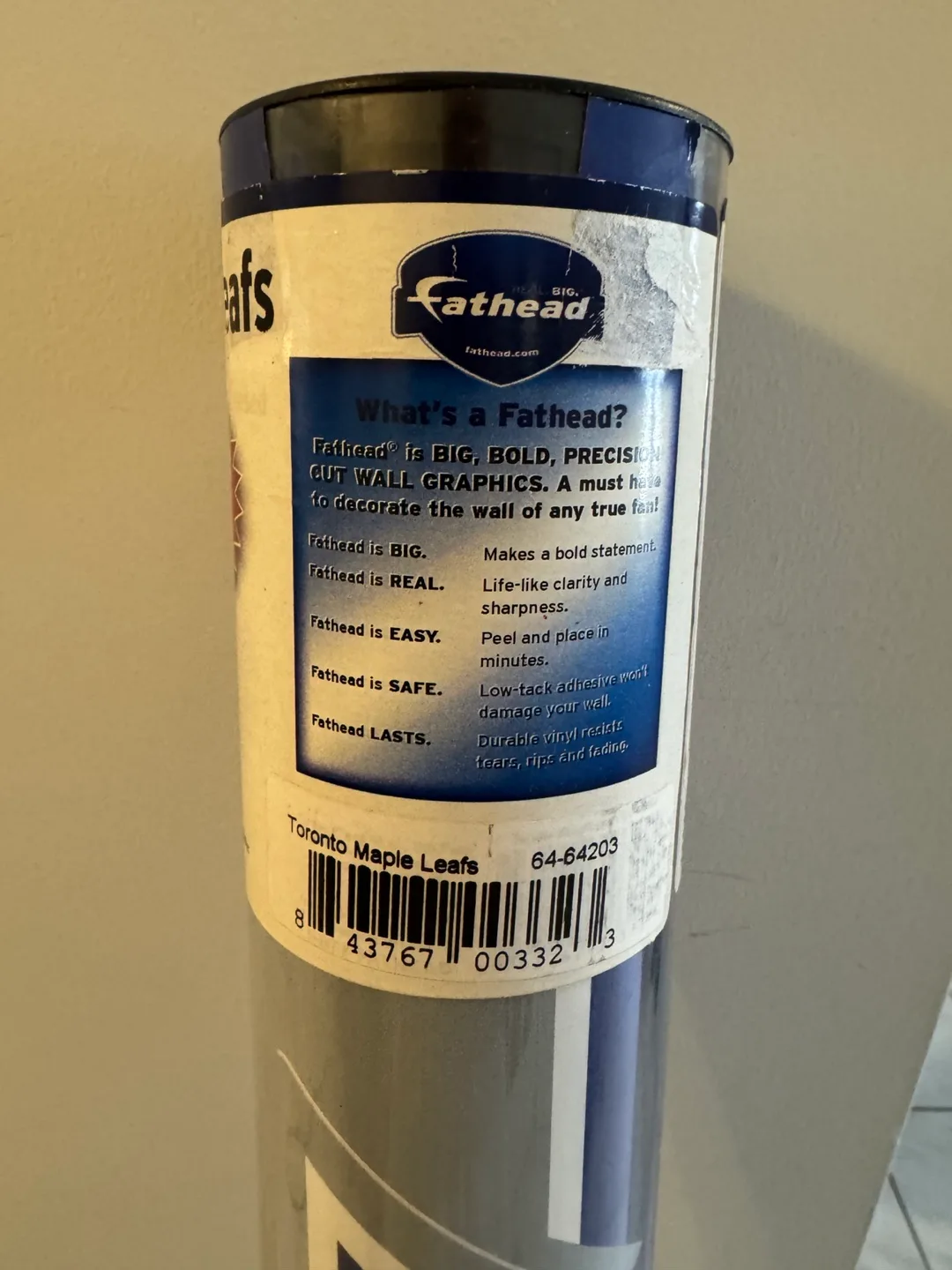 Toronto Maple Leafs Fathead Wall Graphic 3ft X 3ft image indicator(3)