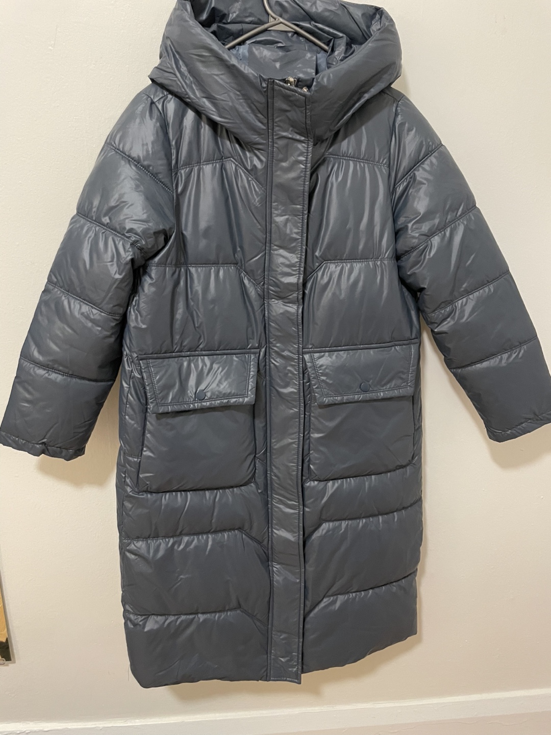 Women's Long Puffer Coat with Hood