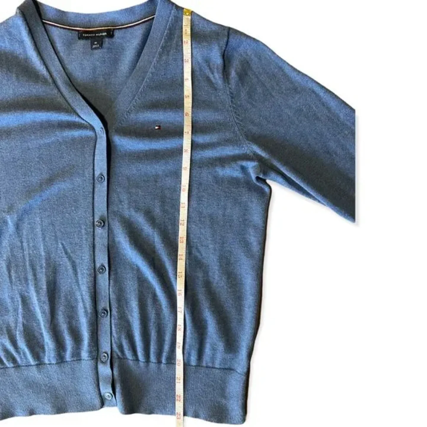 Tommy Hilfiger Women's Blue Cardigan Sweater Size Medium image indicator(2)