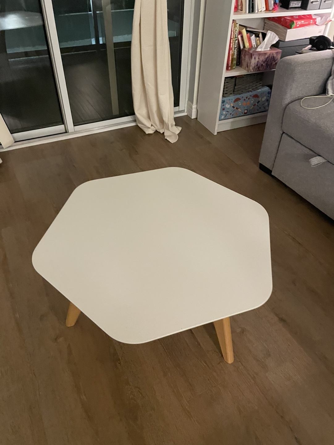 Modern White Hexagon Coffee Table - photo 2