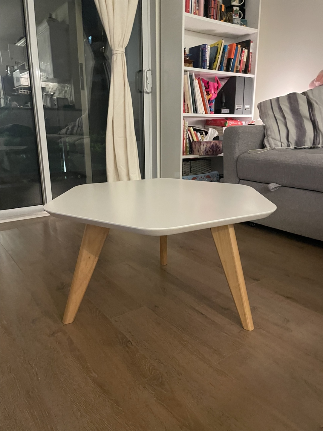 Modern White Hexagon Coffee Table