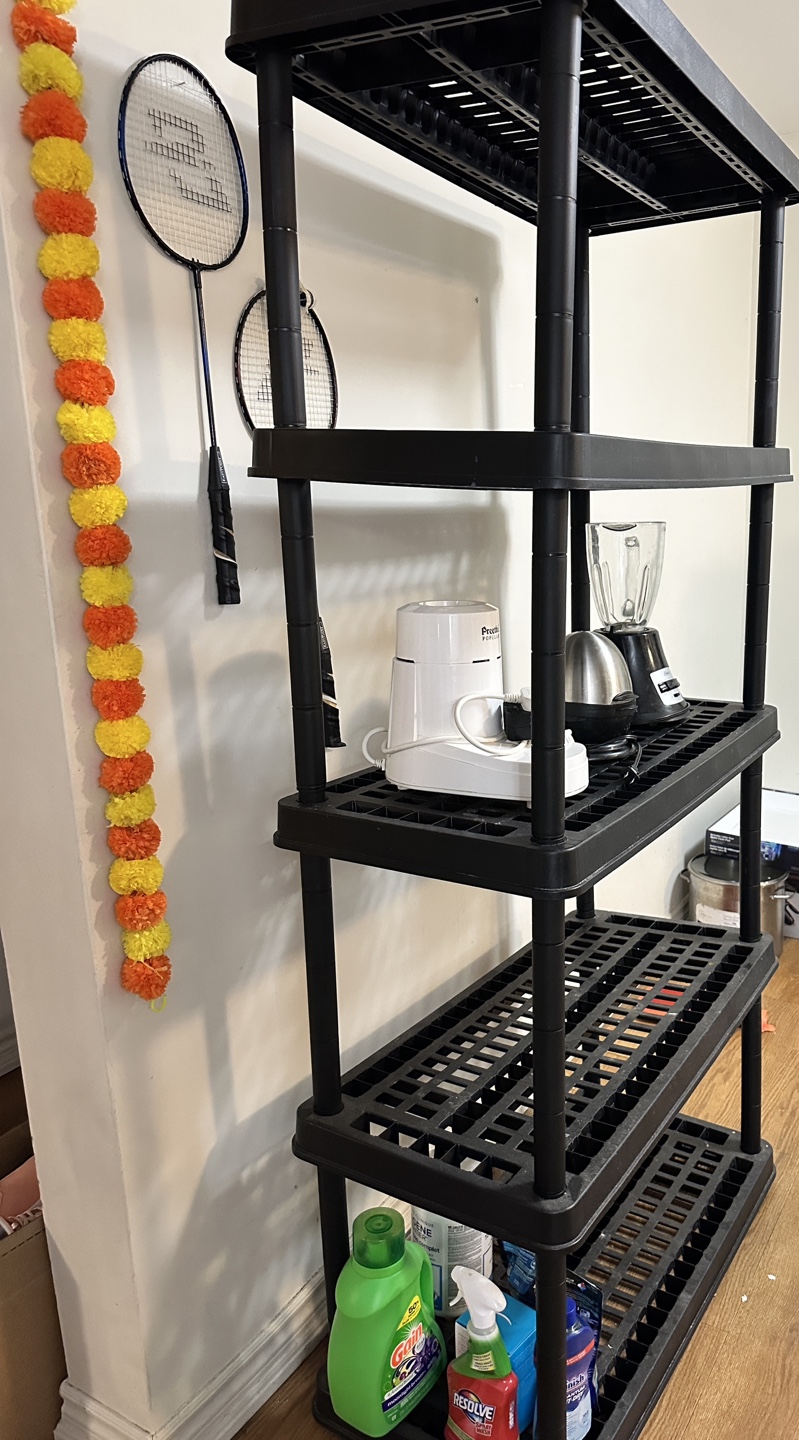 Black 5-Tier Storage Shelf - photo 2