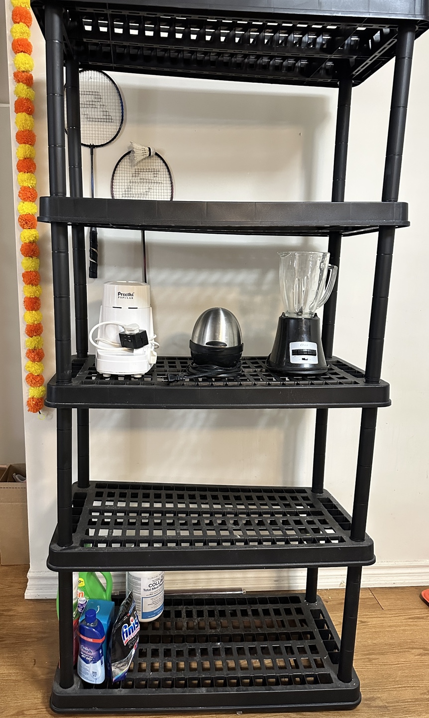 Black 5-Tier Storage Shelf